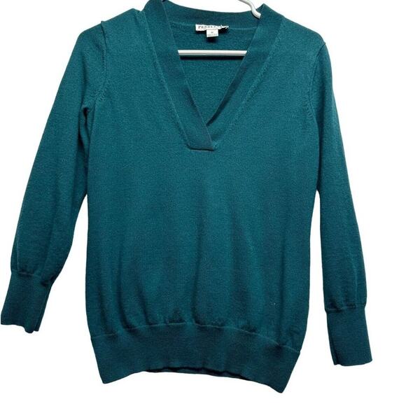 Vintage Pendleton 100% Merino Wool Teal Women Sweater Size M Preppy - Picture 1 of 8